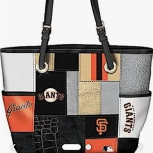 Giants Patchwork Tote Bag - Black, White, Orange